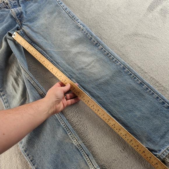 Vintage 90s Levis Jeans 26x30 Blue Light Wash Faded Straight Denim Cotton - Picture 9 of 12